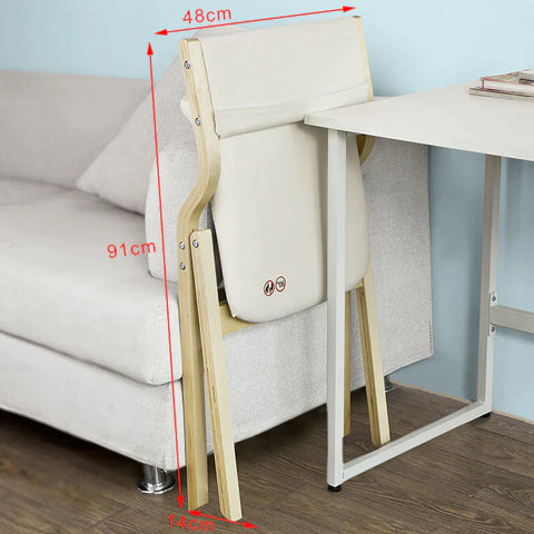 Rootz- Wooden Padded Folding Chair- Dining Chair- Office Chair- Desk Chair