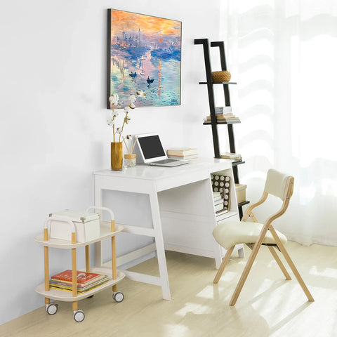 Rootz- Wooden Padded Folding Chair- Dining Chair- Office Chair- Desk Chair