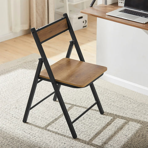 Rootz Folding Chair- Folding Kitchen- Dining Chair- Office Chair Desk Chair- Metal Frame