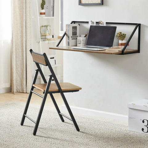 Rootz Folding Chair- Folding Kitchen- Dining Chair- Office Chair Desk Chair- Metal Frame