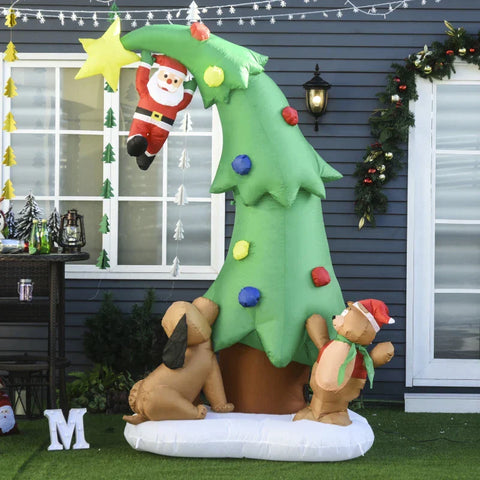 Rootz Inflatable Christmas Tree - Christmas Tree - Santa Claus - Christmas Decoration - Christmas Lights