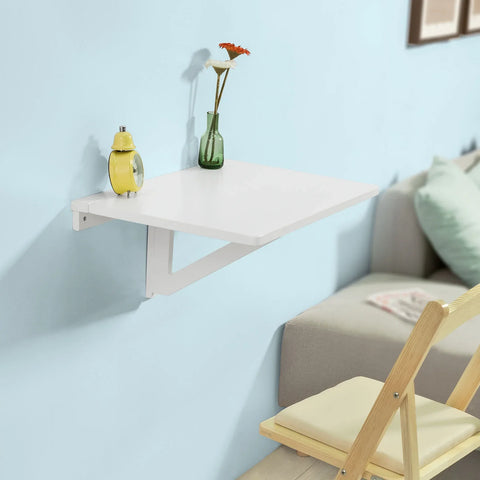 Rootz- Folding Wall-mounted Drop-leaf Table- Computer Desk Children Table Desk- Kitchen Dining Table