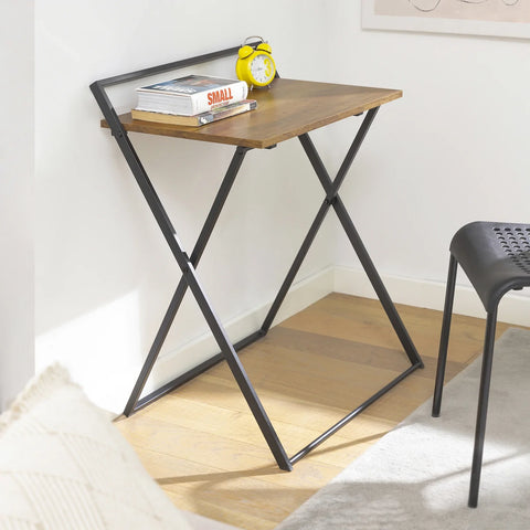 Rootz Foldable Desk Computer Desk Workstation Writing Desk Children Teenagers Desk- Folding Table Side Table Sofa Table