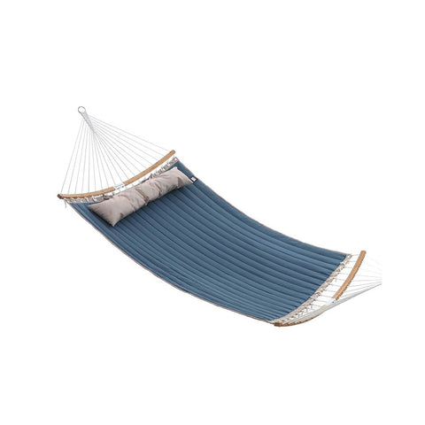 Rootz Hammock - Hammock For 2 People - Outdoor Hammock - Camping Hammock - Double Hammock - Portable Hammock - Hammock With Stand - Rope Hammock - 300d Oxford Fabric - Blue-beige - 200 x 140 cm (L x W)