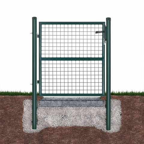 Rootz Garden Gate - Metal Garden Gate - Styles Garden Gate - Garden Entrance Gate - Custom Garden Gate - Garden Gate With Lock - Green - 106 x 6 x 150 cm