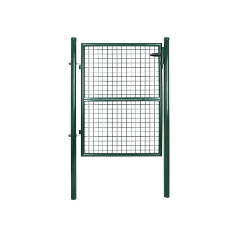 Rootz Garden Gate - Galvanized Garden Gate - Metal Garden Gate - Styles Garden Gate - Garden Entrance Gate - Custom Garden Gate - Garden Gate With Lock - Green - 106 x 6 x 171 cm