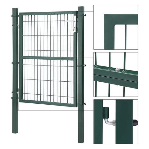 Rootz Garden Gate - Steel Gate - Gate - Garden Entrance Gate - Custom Garden Gate - Green - 106 x 6 x 171 cm