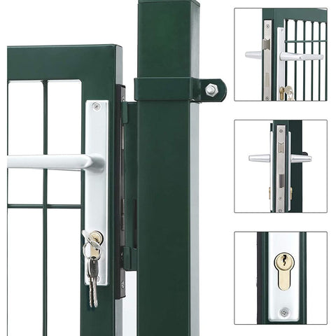 Rootz Garden Gate - Steel Gate - Gate - Garden Entrance Gate - Custom Garden Gate - Green - 106 x 6 x 171 cm