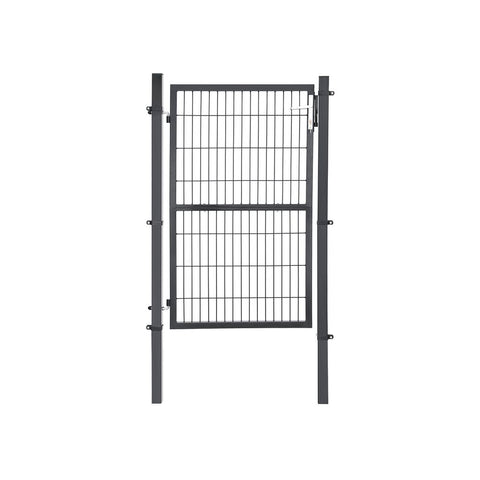 Rootz Garden Gate - Metal Garden Gate - Styles Garden Gate - Garden Entrance Gate - Custom Garden Gate - Garden Gate With Lock - Grey - 106 x 200 cm
