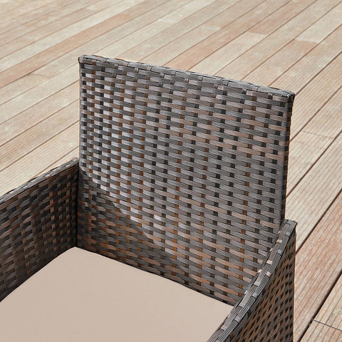 Rootz Garden Furniture Set - 3-piece Garden Furniture Set - Furniture Set - Outdoor Furniture Set - Garden Table And Chairs Set - Brown-Taupe