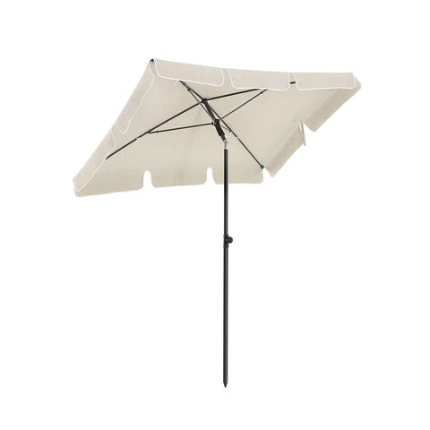 Rootz Parasol - Balcony Parasol - Garden Umbrella - Foldable Garden Umbrella - Outdoor Parasol - Garden Parasol - Sunshade Parasol - Umbrella Parasol - Beige - 200 x 125