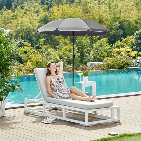 Rootz Parasol - Beach Umbrella - Garden Umbrella - Foldable Garden Umbrella - Outdoor Parasol - Garden Parasol - Sunshade Parasol - Umbrella Parasol - Grey