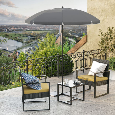 Rootz Parasol - Beach Umbrella - Garden Umbrella - Foldable Garden Umbrella - Outdoor Parasol - Garden Parasol - Sunshade Parasol - Umbrella Parasol - Grey