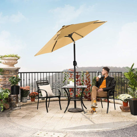 Rootz Parasol - Garden Umbrella - Beach Umbrella - Foldable Garden Umbrella - Outdoor Parasol - Garden Parasol - Sunshade Parasol - Umbrella Parasol - Beige