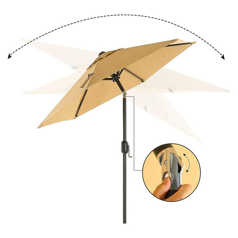 Rootz Parasol - Garden Umbrella - Beach Umbrella - Foldable Garden Umbrella - Outdoor Parasol - Garden Parasol - Sunshade Parasol - Umbrella Parasol - Beige