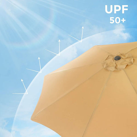 Rootz Parasol - Garden Umbrella - Beach Umbrella - Foldable Garden Umbrella - Outdoor Parasol - Garden Parasol - Sunshade Parasol - Umbrella Parasol - Taupe