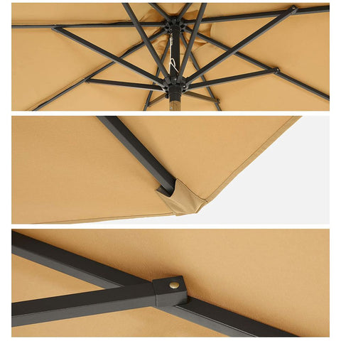Rootz Parasol - Garden Umbrella - Beach Umbrella - Foldable Garden Umbrella - Outdoor Parasol - Garden Parasol - Sunshade Parasol - Umbrella Parasol - Taupe