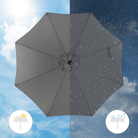 Rootz Parasol - Beach Umbrella - Garden Umbrella - Foldable Garden Umbrella - Outdoor Parasol - Garden Parasol - Sunshade Parasol - Umbrella Parasol - Grey