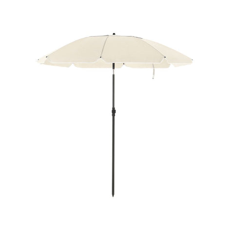 Rootz Parasol - Beach Umbrella - Outdoor Parasol - Garden Parasol - Sunshade Parasol - Umbrella Parasol - Beach Parasol - Market Parasol - Beige - 2.2 m
