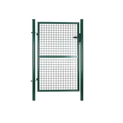 Rootz Garden Gate - Garden Gate With Post - Metal Garden Gate - Small Garden Gate - Gate - Garden Gate With Lock - Green - 200 x 106 x 6 cm
