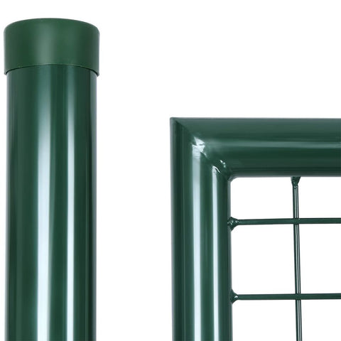 Rootz Garden Gate - Garden Gate With Post - Metal Garden Gate - Small Garden Gate - Gate - Garden Gate With Lock - Green - 200 x 106 x 6 cm