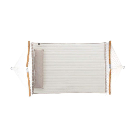 Rootz Hammock - Padded Hammock - Outdoor Hammock - Camping Hammock - Double Hammock - Portable Hammock - Hammock Swing - Hanging Hammock - Rope Hammock - Off White/Beige - 200 x 140 cm