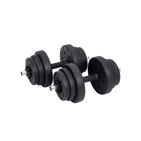 Rootz Dumbbell Set - 20 Kg Dumbbell Set - Adjustable Dumbbell Set - Home Dumbbell Set - Weight Dumbbell Set - Fitness Dumbbell Set - Black - 2.5 x 50.5 cm