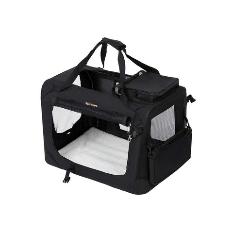 Rootz Pet Transport Bag - Dog Carrier - Dog Bag - Transport Bag - Pet Carrier - Cat Carrier -  Travel Pet Carrier - Portable Pet Carrier - Black - 102 x 69 x 69 cm (W x H x D)
