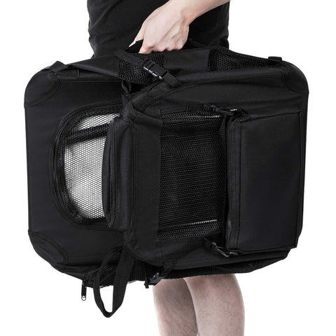 Rootz Pet Transport Bag - Dog Carrier - Dog Bag - Transport Bag - Pet Carrier - Cat Carrier -  Travel Pet Carrier - Portable Pet Carrier - Black - 102 x 69 x 69 cm (W x H x D)