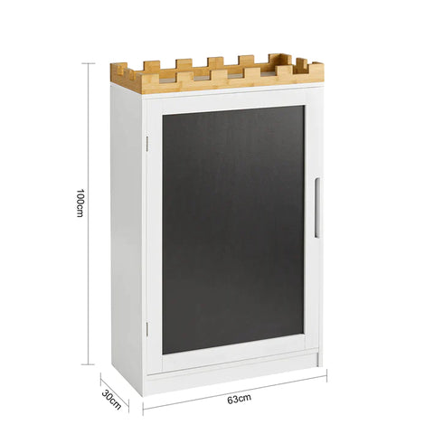Rootz Design Children Storage Chest Cabinet with Blackboard - Children Bookcase Book Shelf