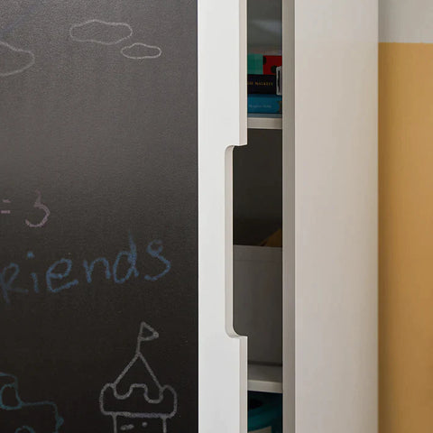 Rootz Design Children Storage Chest Cabinet with Blackboard - Children Bookcase Book Shelf