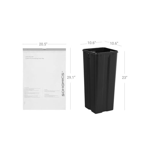 Rootz Bin Liners - Roll Of Garbage Bags - Bin Liners With Drawstring - Garbage Bag - Trash Bag - Drawstring Garbage Liners - Strong Drawstring Bin Bags - White - 52 x 74 cm