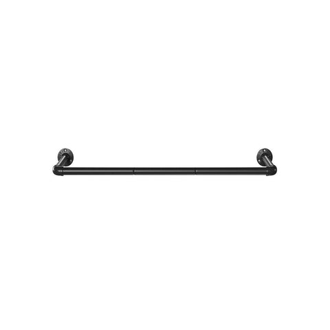 Rootz Clothes Rail - Clothes Rail For The Wall - Clothing Rack - Garment Rack - Clothes Organizer - Hanging Rail - Clothes Stand - Clothes Hanger Rack - Black - 92 x 30 x 7.5 cm (L x W x H)