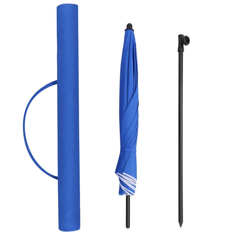 Rootz Parasol - Folding Parasol - Beach Umbrella - Outdoor Parasol - Balcony Parasol - Garden Parasol - Sunshade Parasol - Umbrella Parasol - Beach Parasol - Market Parasol - Blue