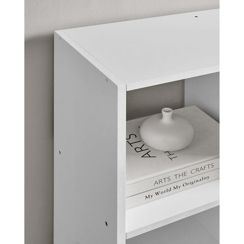 Rootz Bookcase - Bookcase With 10 Compartments - Bookshelf - Open Bookcase - Display Bookcase - Home Office Bookcase - Chipboard - White - 30 x 65.5 x 161.5 cm (D x W x H)