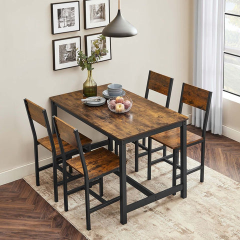Rootz Coffee Table - Coffee Table With Drawers - Homemade Coffee Table - Rustic Coffee Table - Wooden Coffee Table - Industrial Coffee Table - Chipboard - Steel - Brown-black - 100 x 55 x 45 cm (L x W x H)
