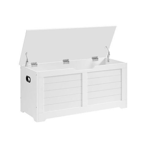 Rootz Chest Of Drawers - Bedroom Chest Of Drawers - Wooden Chest Of Drawers - White Chest Of Drawers - Chest Of Drawers With Lid - Chipboard - Matt White - 100 x 40 x 46 cm