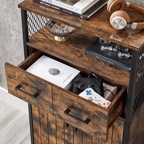 Rootz Storage Cabinet - Wooden Storage Cabinet - Bathroom Cabinet - Multi-purpose Storage Cabinet - Cabinet