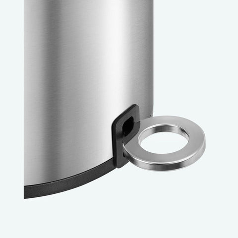 Rootz Cosmetic Bin - Storage Bins - 3 liters Cosmetic Bin - Inner Bin With Handle - Bin- Small Cosmetic Bin - Mini Trash Can - Silver-Black - 23.8 x 18.8 x 25.7