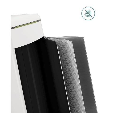 Rootz Rubbish Bin - Trash Bin - Waste Bin - Garbage Bin - Recycling Bin - Outdoor Rubbish Bin - Indoor Rubbish Bin - Kitchen Rubbish Bin - Office Rubbish Bin - White - 44.5 x 36 x 60 cm (L x W x H）