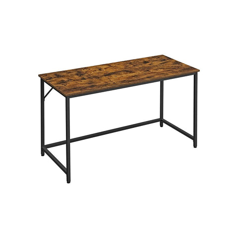Rootz Desk - Industrial Design Desk - Modern Desk - Ergonomic Desk - Standing Desk - Adjustable Height Desk - Wooden Desk - Chipboard - Steel - Brown And Black - 140 x 60 x 75 cm (L x W x H)