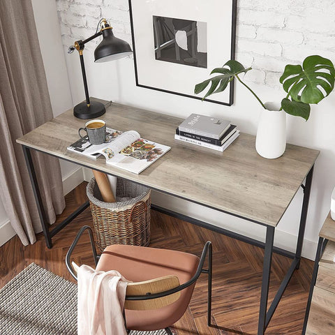 Rootz Desk - Home Office Desk - Writing Desk - Computer Desk - Standing Desk - Adjustable Desk - Executive Desk - Gaming Desk - Workstation Desk - Greige-Black - 140 x 60 x 75 cm (L x W x H)