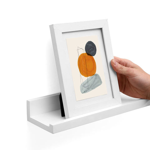 Rootz Wall Shelves - Set Of 2 Wall Shelves - Decorative Wall Shelves - Shelving Units - Wall-Mounted Shelves - Display Shelves - White - 80 x 10 x 5/2 cm