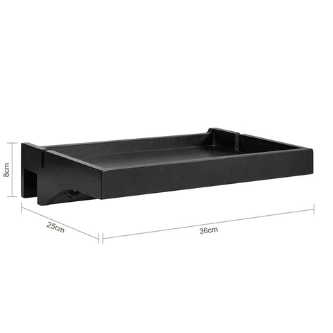 Rootz Bedside Shelf-Clip-on Hanging Shelf Bed Side Shelf Table Tray with 2 Wire Slots