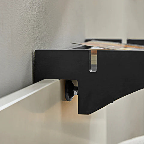Rootz Bedside Shelf-Clip-on Hanging Shelf Bed Side Shelf Table Tray with 2 Wire Slots