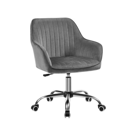 Rootz Office Chair - Swivel Chair - Gaming Chair - Desk Chair - Work Chair - Computer Chair - Rolling Chair - Grey - 64 x 62 x (80-90) cm (L x W x H)