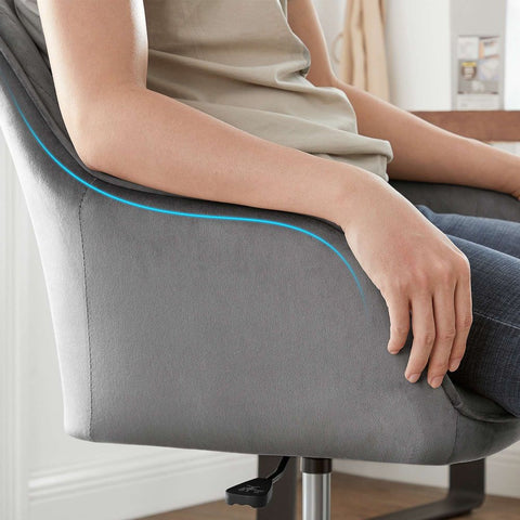 Rootz Office Chair - Swivel Chair - Gaming Chair - Desk Chair - Work Chair - Computer Chair - Rolling Chair - Grey - 64 x 62 x (80-90) cm (L x W x H)