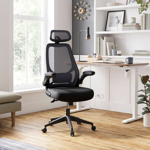 Rootz Office Chair - Gaming Chair - Desk Chair - Work Chair - Computer Chair - Rolling Chair - Office Seating - Black - 64 x 62 x (117-127) cm