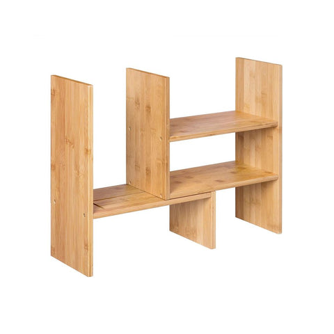 Rootz Table Organizer - Table Shelf - Bamboo Table Shelf - Small Table Shelf - Table Storage Shelf - Table Organizer Shelf - Natural - 64.7 x 15 x 40 cm