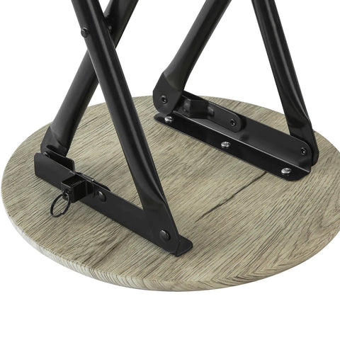 Rootz Folding Bar Table and 2 Folding Stools-Home Kitchen Breakfast Bar Set-Furniture Dining Set